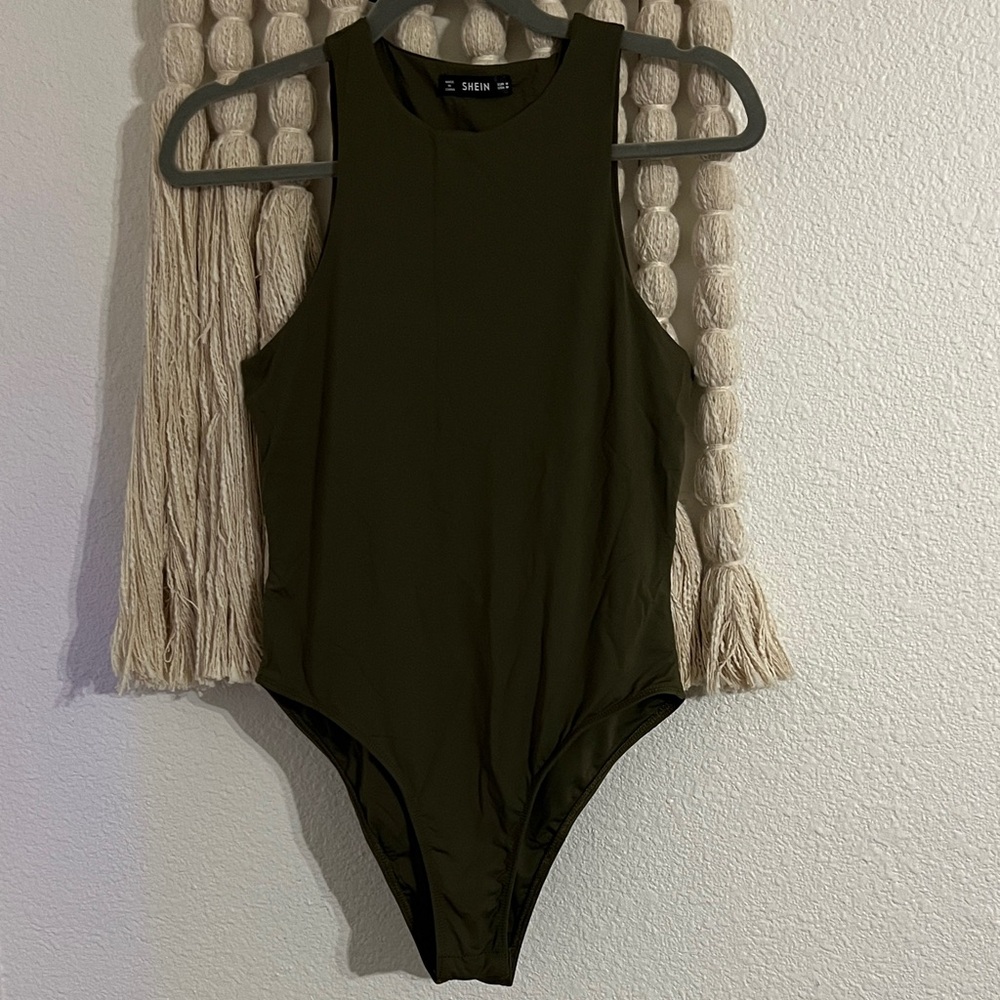 SHEIN Dark Green Bodysuit